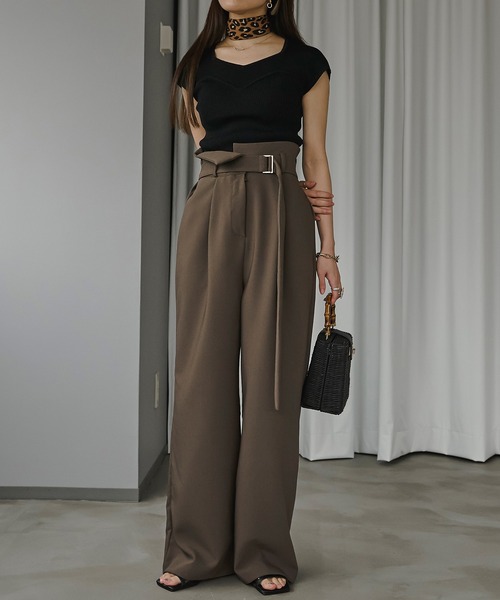 Ezick（エジック）の「ビスチェライクフレンチニット（ニット/セーター・レディース・ブルー系その他/ブラック/オフホワイト・FREE）」の17枚目の写真