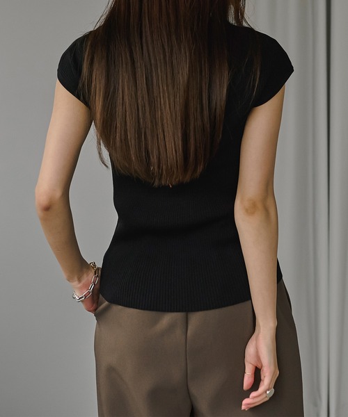 Ezick（エジック）の「ビスチェライクフレンチニット（ニット/セーター・レディース・ブルー系その他/ブラック/オフホワイト・FREE）」の21枚目の写真