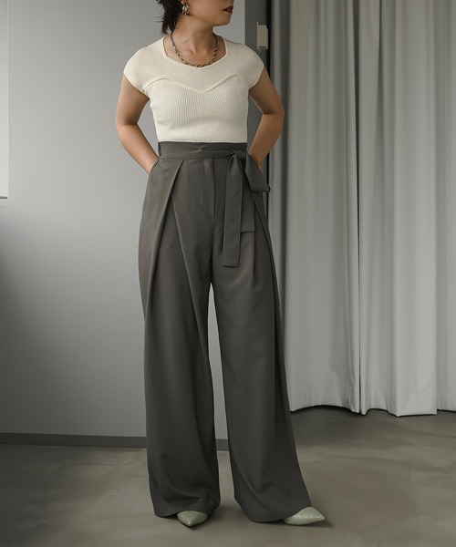 Ezick（エジック）の「ビスチェライクフレンチニット（ニット/セーター・レディース・ブルー系その他/ブラック/オフホワイト・FREE）」の12枚目の写真