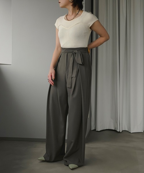 Ezick（エジック）の「ビスチェライクフレンチニット（ニット/セーター・レディース・ブルー系その他/ブラック/オフホワイト・FREE）」の14枚目の写真