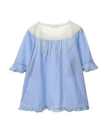 ピンクハウス　ブルーベリーギンガムチェック半袖ブラウス ピンクハウスブルーベリーギンガムチェック半袖ブラウス