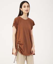 qualite | ストライプテープドロストカットソー(Tシャツ/カットソー)