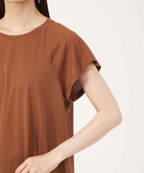 qualite（カリテ）の「ストライプテープドロストカットソー（Tシャツ/カットソー・レディース・オフホワイト/キャメル/ブルー・フリー）」の11枚目の写真