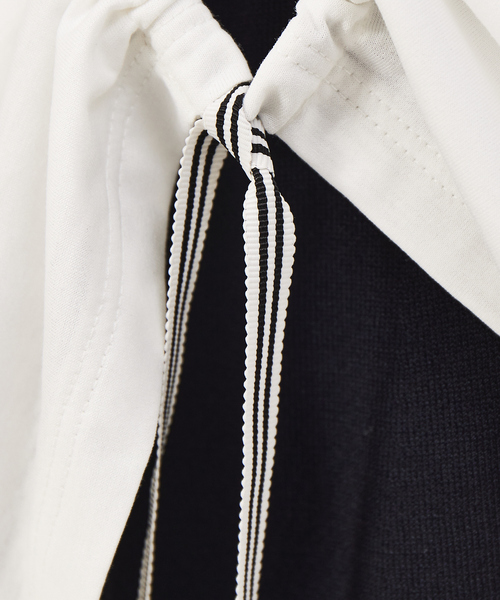 qualite（カリテ）の「ストライプテープドロストカットソー（Tシャツ/カットソー・レディース・オフホワイト/キャメル/ブルー・フリー）」の13枚目の写真