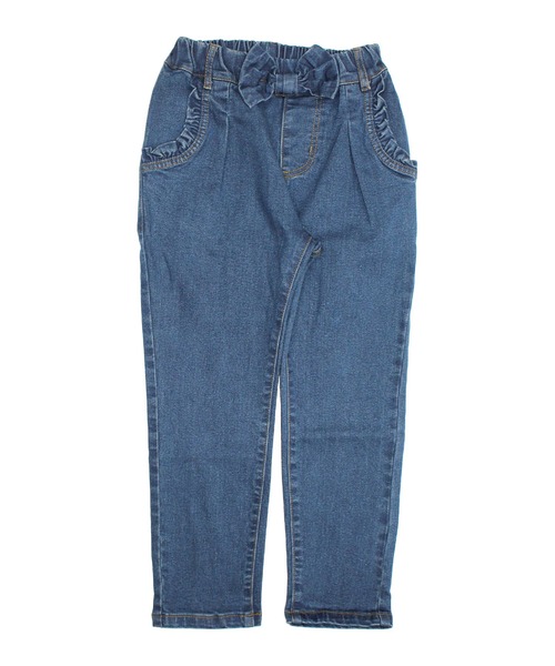 Bee des Bee（ビーデスビー）の「リボン付きデニムパンツ（デニムパンツ・キッズ・インディゴブルー・130cm/140cm/150cm/120cm/110cm/100cm）」の2枚目の写真