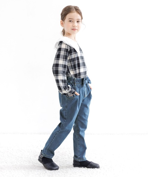 Bee des Bee（ビーデスビー）の「リボン付きデニムパンツ（デニムパンツ・キッズ・インディゴブルー・130cm/140cm/150cm/120cm/110cm/100cm）」の3枚目の写真