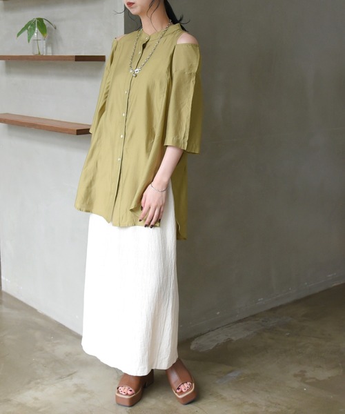 sango（sango）の「型開きチュニックシャツ（シャツ/ブラウス・レディース・オフホワイト/イエロー系その他・FREE）」の22枚目の写真