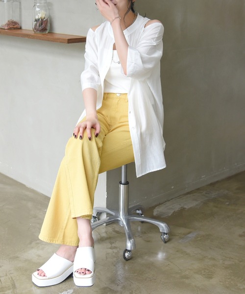 sango（sango）の「型開きチュニックシャツ（シャツ/ブラウス・レディース・オフホワイト/イエロー系その他・FREE）」の13枚目の写真