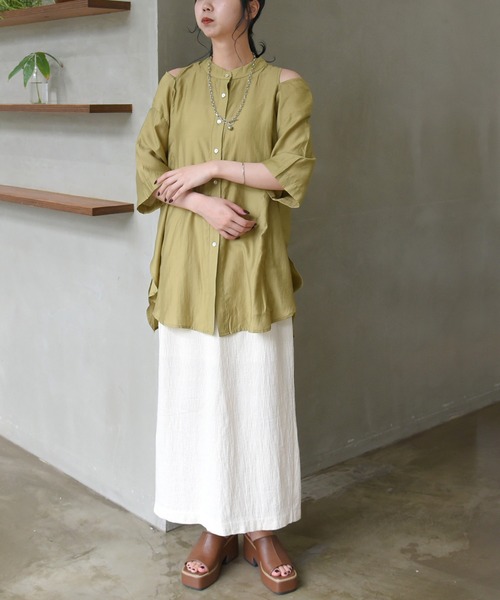sango（sango）の「型開きチュニックシャツ（シャツ/ブラウス・レディース・オフホワイト/イエロー系その他・FREE）」の14枚目の写真