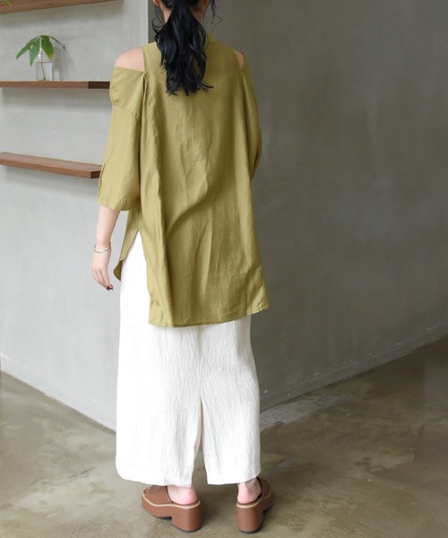 sango（sango）の「型開きチュニックシャツ（シャツ/ブラウス・レディース・オフホワイト/イエロー系その他・FREE）」の19枚目の写真