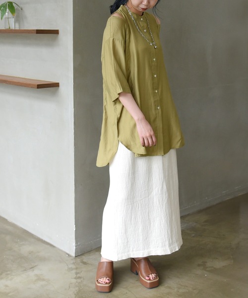 sango（sango）の「型開きチュニックシャツ（シャツ/ブラウス・レディース・オフホワイト/イエロー系その他・FREE）」の20枚目の写真