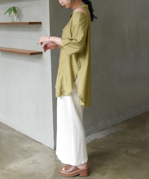 sango（sango）の「型開きチュニックシャツ（シャツ/ブラウス・レディース・オフホワイト/イエロー系その他・FREE）」の21枚目の写真