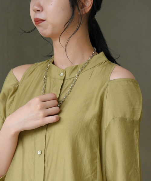 sango（sango）の「型開きチュニックシャツ（シャツ/ブラウス・レディース・オフホワイト/イエロー系その他・FREE）」の15枚目の写真