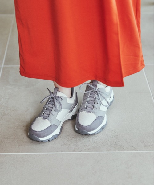 ANGIE(アンジー)の「ダッドスニーカー(スニーカー・レディース・ホワイト/ベージュ/グレー・MEDIUM/LARGE/X-LARGE)」の7枚目の写真