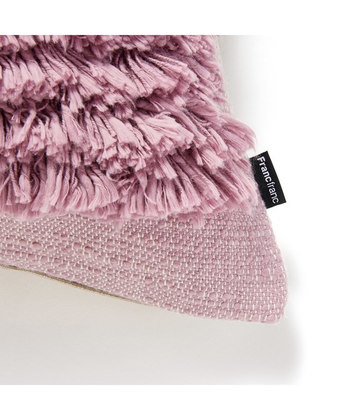 SALE価格23:59まで　Francfranc クッションカバー45×45 ソリッドギャザー クッションカバー 450×450 アイボリー（A-069