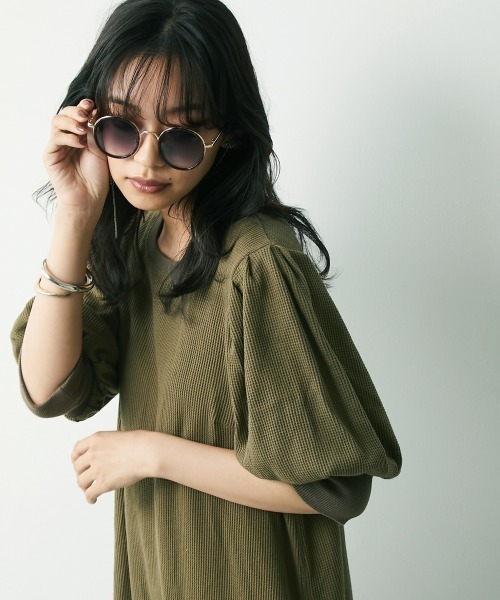 大きいサイズ パフスリーブカットソーロングワンピース シックスタイル ワンピース Chic Style シックスタイル のファッション通販 Zozotown