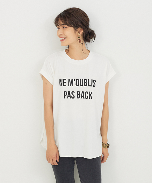 abahouse mavie（アバハウスマヴィ）の「フレンチオーバーロゴＴシャツ（Tシャツ/カットソー・レディース・ホワイト/チャコールグレー/ダークオレンジ・フリー）」の16枚目の写真