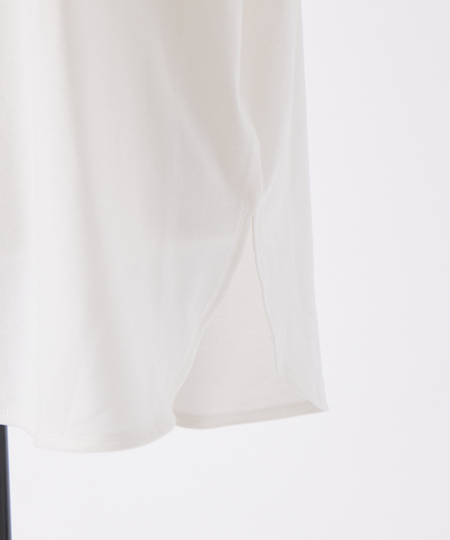 abahouse mavie（アバハウスマヴィ）の「フレンチオーバーロゴＴシャツ（Tシャツ/カットソー・レディース・ホワイト/チャコールグレー/ダークオレンジ・フリー）」の14枚目の写真