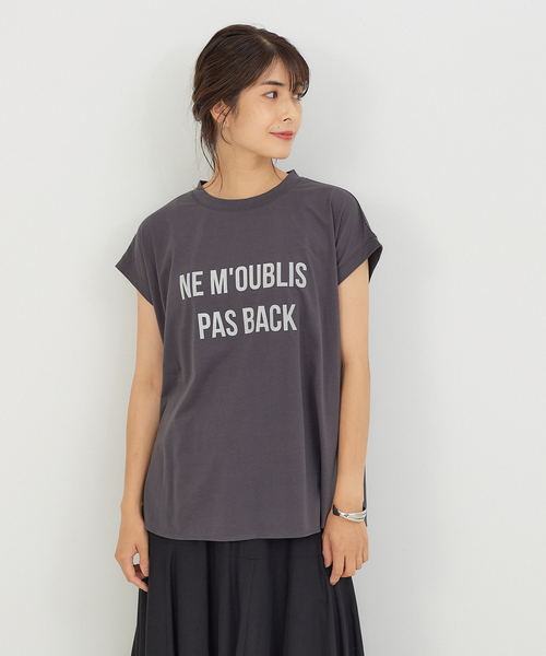 abahouse mavie（アバハウスマヴィ）の「フレンチオーバーロゴＴシャツ（Tシャツ/カットソー・レディース・ホワイト/チャコールグレー/ダークオレンジ・フリー）」の15枚目の写真