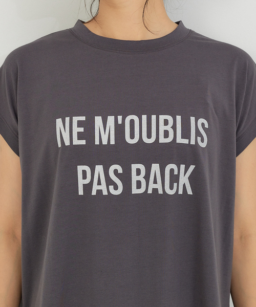 abahouse mavie（アバハウスマヴィ）の「フレンチオーバーロゴＴシャツ（Tシャツ/カットソー・レディース・ホワイト/チャコールグレー/ダークオレンジ・フリー）」の21枚目の写真