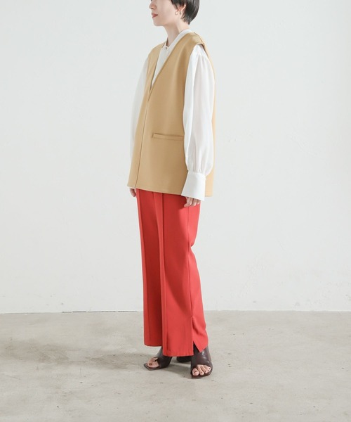 LEPSIM（レプシィム）の「【FOR I SERIES】ポケットツキベスト　158113（Tシャツ/カットソー・レディース・ブラック/ベージュ/カーキ・SMALL）」の10枚目の写真