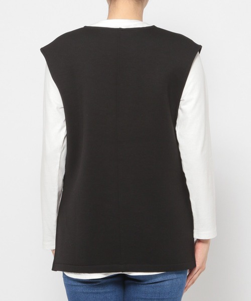 LEPSIM（レプシィム）の「【FOR I SERIES】ポケットツキベスト　158113（Tシャツ/カットソー・レディース・ブラック/ベージュ/カーキ・SMALL）」の14枚目の写真