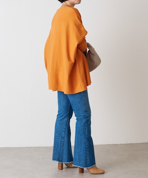 BEARDSLEY（ビアズリー）の「Cotton BIGニット（ニット/セーター・レディース・ダークグレー/ベージュ/グリーン/オレンジ・FREE）」の7枚目の写真