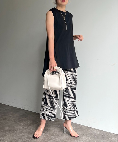 prose verse（プロズヴェール）の「《WEB限定》幾何柄パイピングラインパンツ（その他パンツ・レディース・オフホワイト・ﾌﾘ-）」の11枚目の写真
