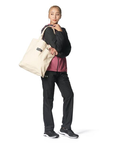 UNDER ARMOUR（アンダーアーマー）の「UAキャンバス トートバッグ（トレーニング/メンズ/レディース）（ショルダーバッグ・レディース・ブラック/ホワイト・ONESIZE）」の3枚目の写真