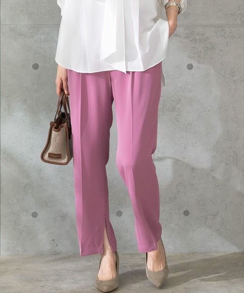 URBAN RESEARCH ROSSO（アーバンリサーチロッソ）の「ウォッシャブルインサイドスリットイージーパンツ（その他パンツ・レディース・ベージュ/ピンク/グリーン系その他・FREE）」の4枚目の写真