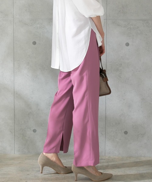 URBAN RESEARCH ROSSO（アーバンリサーチロッソ）の「ウォッシャブルインサイドスリットイージーパンツ（その他パンツ・レディース・ベージュ/ピンク/グリーン系その他・FREE）」の6枚目の写真