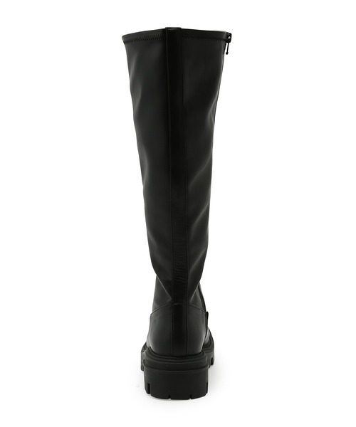 Juze（ジュゼ）の「ボリュームソールストレッチロングブーツ（ブーツ・レディース・ベージュ系その他2/ブラック・M/L/S）」の3枚目の写真