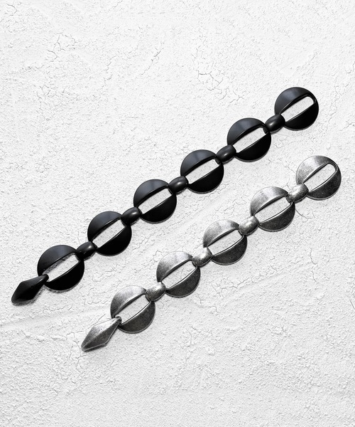 GARA（ガラ）の「GARA:STRATA BRACELET（ブレスレット・メンズ・ブラック/アンティークシルバー・M/L）」の6枚目の写真