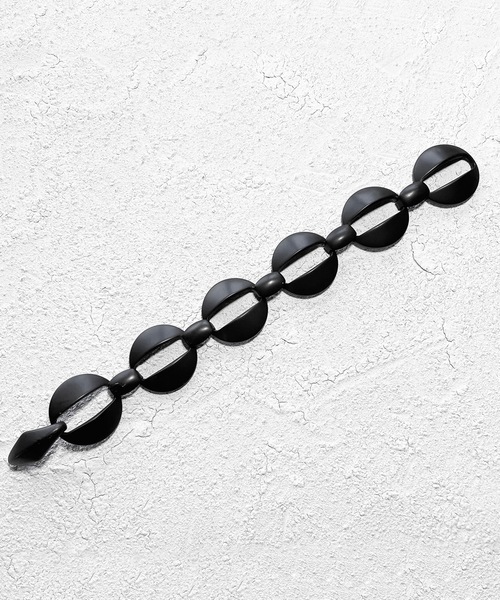 GARA（ガラ）の「GARA:STRATA BRACELET（ブレスレット・メンズ・ブラック/アンティークシルバー・M/L）」の10枚目の写真