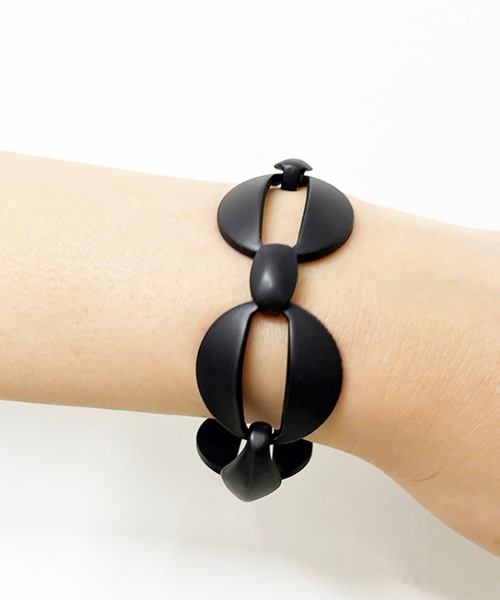 GARA（ガラ）の「GARA:STRATA BRACELET（ブレスレット・メンズ・ブラック/アンティークシルバー・M/L）」の9枚目の写真