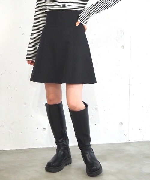 tiptop（ティップトップ）の「【2サイズ展開】ハイウエストスカパン【web限定Sサイズあり】（スカート・レディース・ブラック/アイボリー/チャコールグレー・S/M）」の10枚目の写真