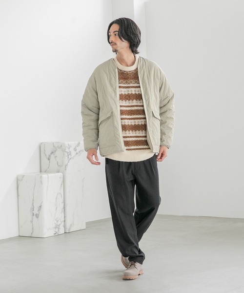 niko and...（ニコアンド）の「フェアアイルBIGニットプルオーバー（ニット/セーター・メンズ・ライトグレー/ネイビー/アイボリー・MEDIUM/LARGE）」の18枚目の写真