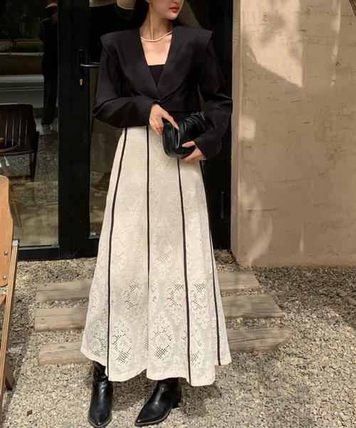 Elcy 総レースロングフレアスカート ワンピース Elcy エルシー のファッション通販 Zozotown