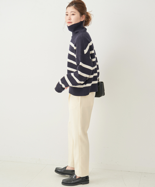 Spick & Span(スピックアンドスパン)の「PL/WO ギャバ テーパードパンツ(スラックス・レディース・ブラック/ベージュ/ピンク/アイボリー・40/38/36/34)」の17枚目の写真
