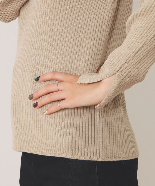 BEAMS HEART(ビームスハート)の「BEAMS HEART / Vネック リブプルオーバー(ニット/セーター・レディース・ブルー/ブラック/ベージュ・FREE)」の9枚目の写真