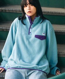 SPOC STORE | 【SPOC STORE】ワンポイントロゴネーム オーバーサイズハーフボタンフリース(スウェット)