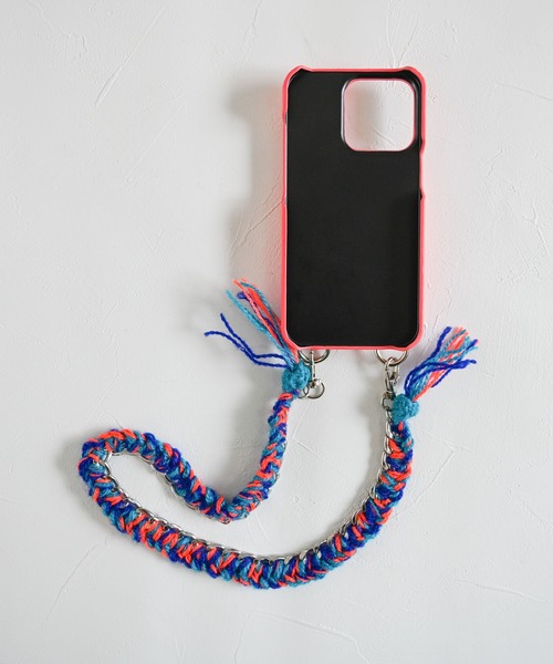Editors Draw（エディターズドロー）の「チェーン編みハンドスマホストラップ シルバー（スマホグッズ・レディース・ホワイト×ブラック/ブラウン系その他/サックスブルー/ブラック×グレー/ピンク・ONE SIZE）」の7枚目の写真