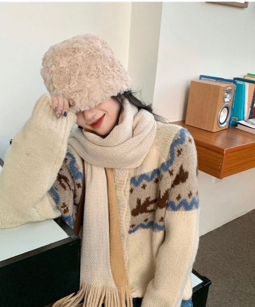 yuue' ( wear )（ユーイ）の「大判カラーマフラー（マフラー・レディース・グレー/グリーン/ベージュ・FREE）」の9枚目の写真