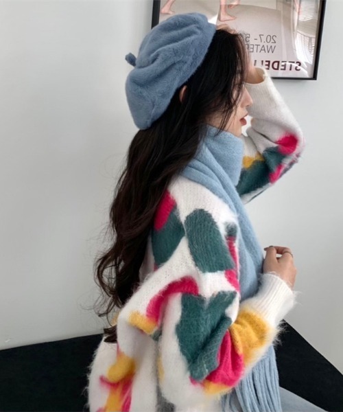 yuue' ( wear )（ユーイ）の「大判カラーマフラー（マフラー・レディース・グレー/グリーン/ベージュ・FREE）」の11枚目の写真