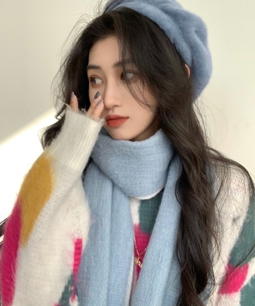 yuue' ( wear )（ユーイ）の「大判カラーマフラー（マフラー・レディース・グレー/グリーン/ベージュ・FREE）」の14枚目の写真