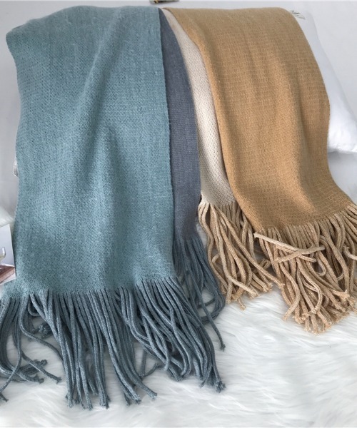 yuue' ( wear )（ユーイ）の「大判カラーマフラー（マフラー・レディース・グレー/グリーン/ベージュ・FREE）」の16枚目の写真