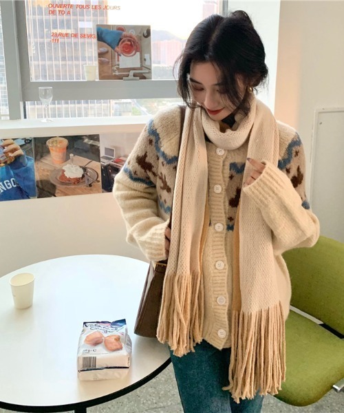 yuue' ( wear )（ユーイ）の「大判カラーマフラー（マフラー・レディース・グレー/グリーン/ベージュ・FREE）」の20枚目の写真