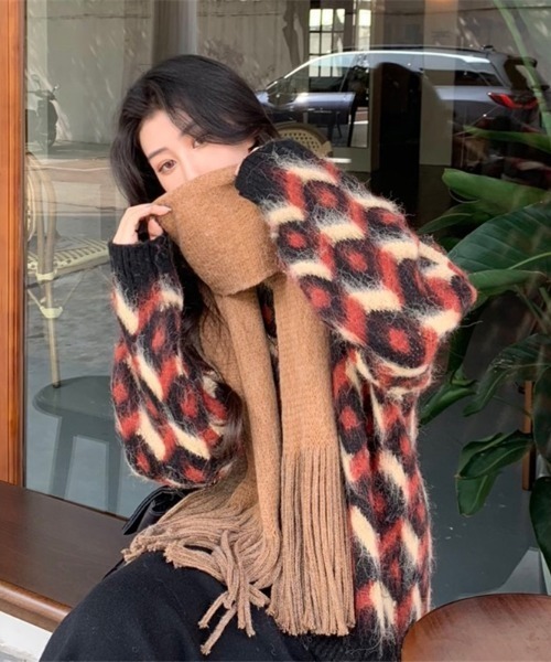 yuue' ( wear )（ユーイ）の「大判カラーマフラー（マフラー・レディース・グレー/グリーン/ベージュ・FREE）」の21枚目の写真