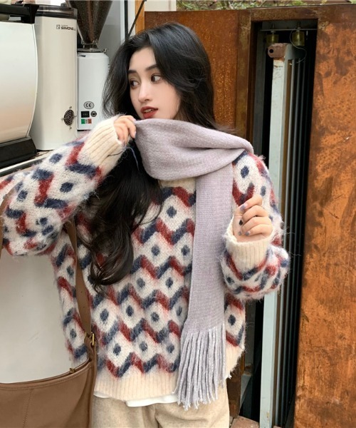 yuue' ( wear )（ユーイ）の「大判カラーマフラー（マフラー・レディース・グレー/グリーン/ベージュ・FREE）」の22枚目の写真