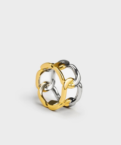 CHARLES & KEITH（チャールズ & キース）の「Gabine ガビーヌ チェーンリンクリング（リング・レディース・ゴールド系その他/ゴールド/ブラック/マルチ/シルバー・M/S）」の10枚目の写真